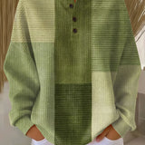 Elena | Jersey patchwork en tonos verdes