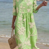 Vestido casual de mujer con estampado floral