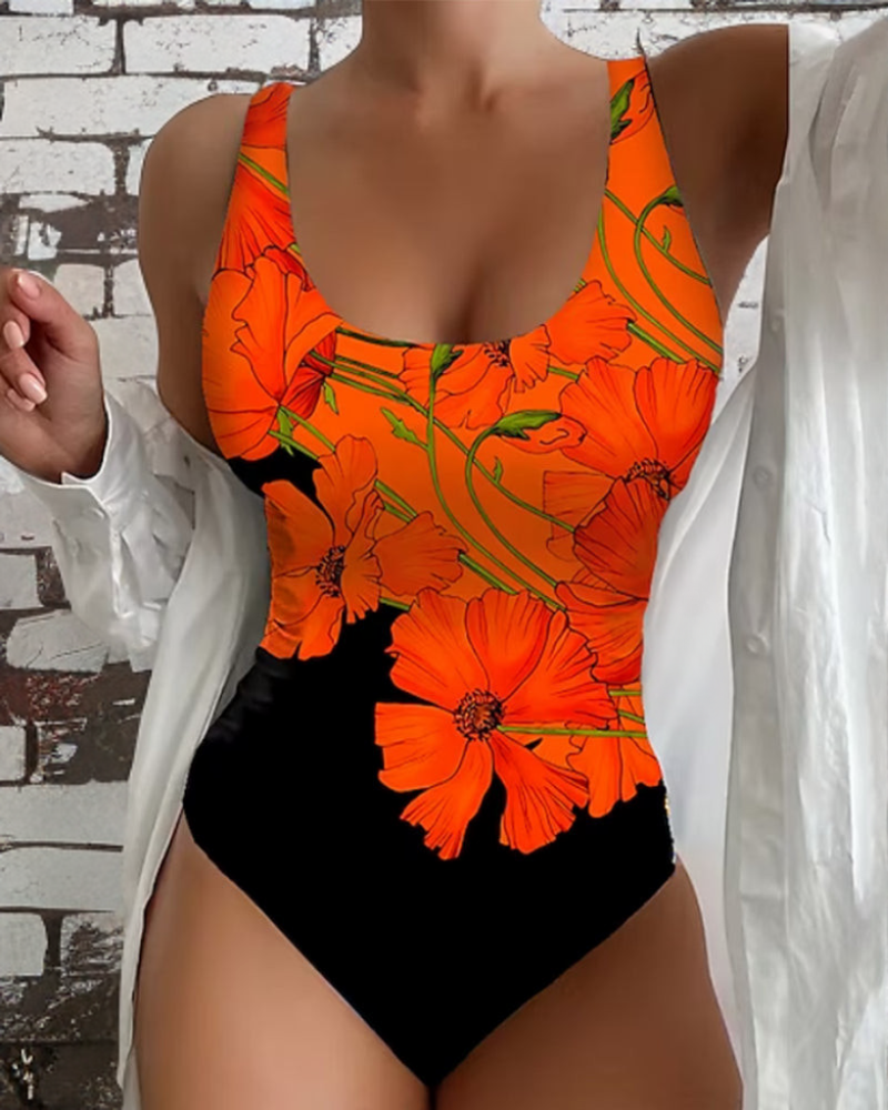 Lucy | Traje de baño de una pieza elegante con estampado floral