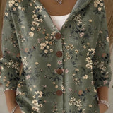 Paloma | Chaqueta de Punto Estampada con Capucha