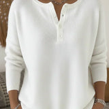 Helena | Jersey de Punto con Botones Henley