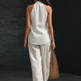Zoe™ | Conjunto Sin Mangas con Pantalón Ancho