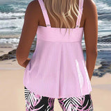 Daphne | Pantalones Cortos de Tankini con Rayas Brillantes