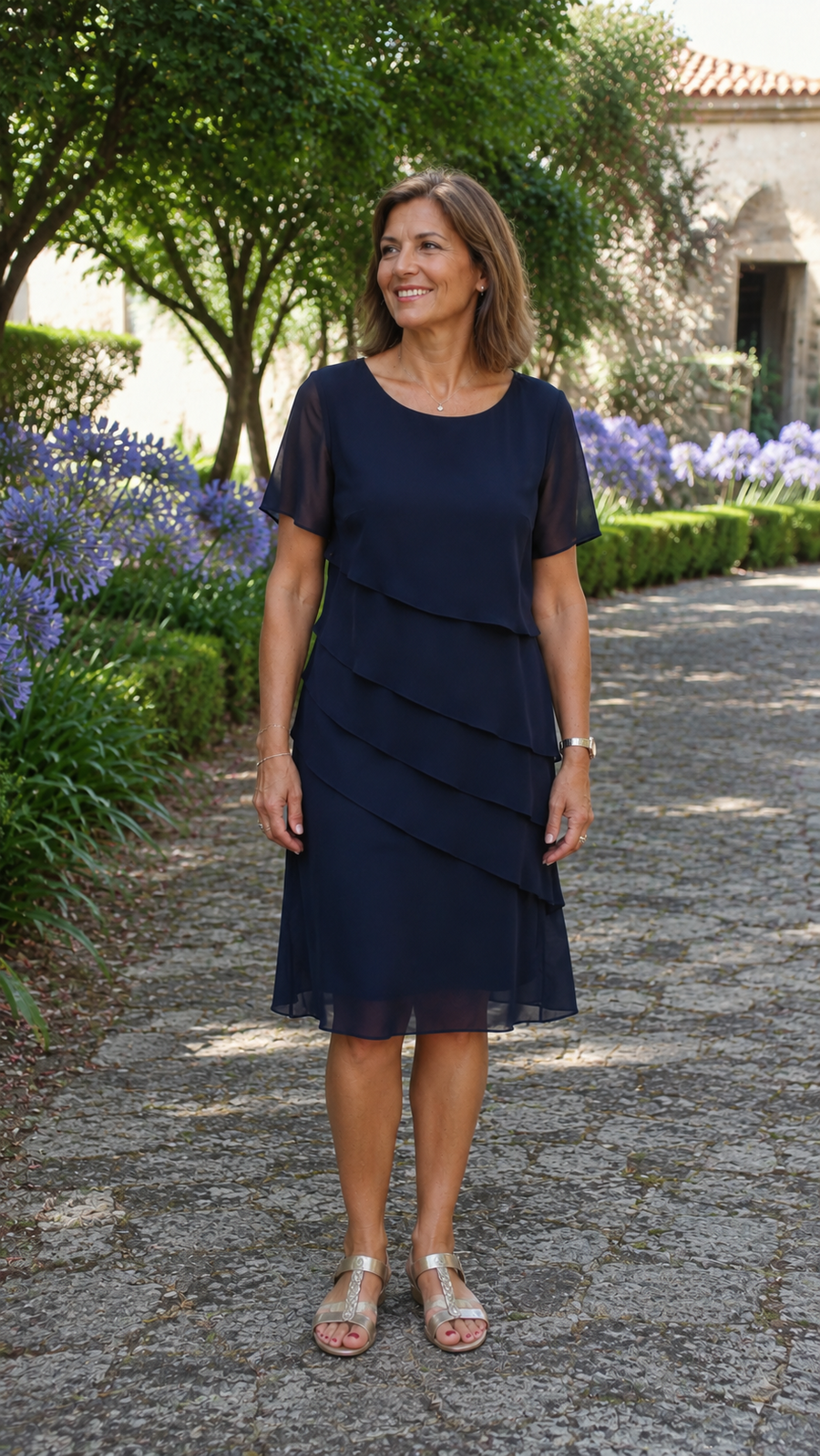 Julia – Vestido Elegante y Fluido con Volantes