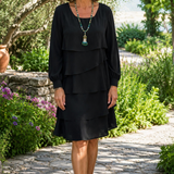 Teresa – Vestido Elegante y Fluido con Volantes