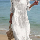 Vestido casual bordado para mujer