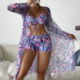 Claudia | Conjunto de Bikini de 3 Piezas con Estampado