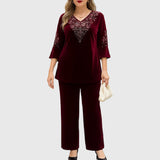Elvire | Conjunto de Terciopelo Elegante de Dos Piezas