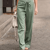 Joleen - Pantalones Relaxed para Mujer con Cuerda y Cintura Elástica