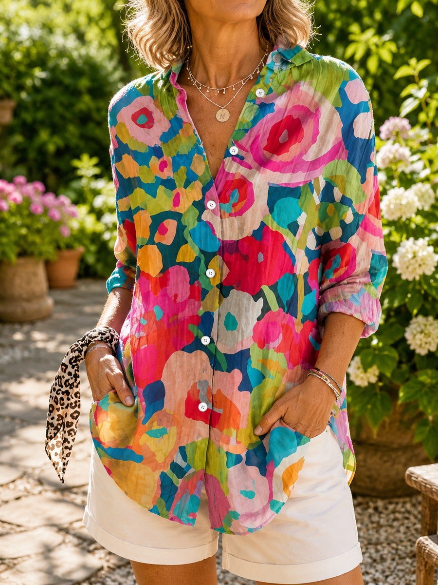 Deliane | Blusa Artística Vibrante