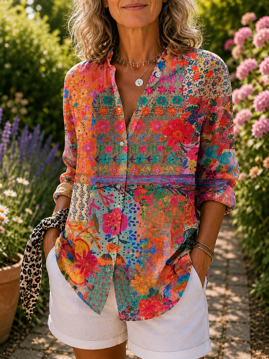 Anica | Blusa Artística Vibrante