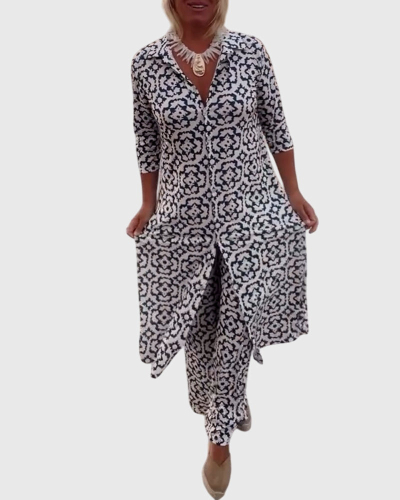 Gabriella™ | Conjunto Vintage Elegante de Dos Piezas