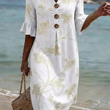 Vestido casual de mujer con estampado floral