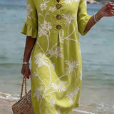 Vestido casual de mujer con estampado floral