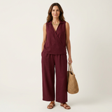 Vera | Conjunto de Top Cruzado y Pantalón Ancho