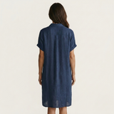 Florencia | Vestido Camisero Midi en Algodón y Lino con Puños Remangados