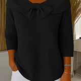 Trinidad | Jersey con Lazo y Cuello Redondo