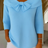 Trinidad | Jersey con Lazo y Cuello Redondo