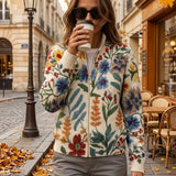 Esperanza | Cárdigan de punto con patrón floral botánico