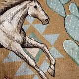 Aurora | Cárdigan de punto con motivo de caballos y cactus