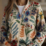 Esperanza | Cárdigan de punto con patrón floral botánico