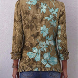 Salud | Chaqueta Floral Degradado con Volantes
